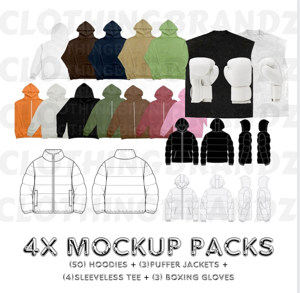 MOCKUP PACKS BUNDLE (4PACKS)