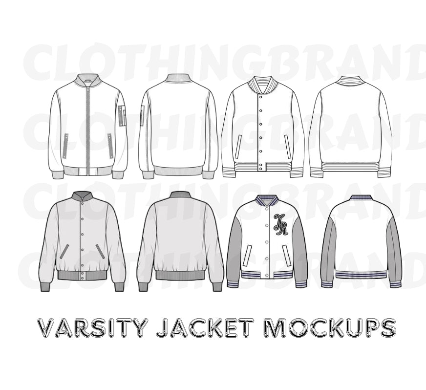 VARSITY JACKETS (8) MOCKUPS – ClothingBrandz