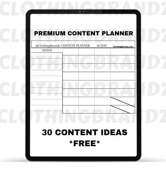 PREMIUM CONTENT PLANNER + 30 CONTENT IDEAS