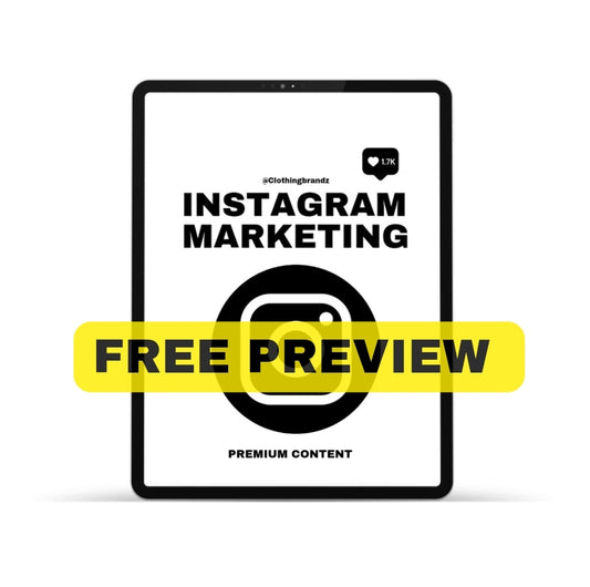 INSTAGRAM MARKETING FOR CLOTHING BRANDS (FREE PREVIEW)