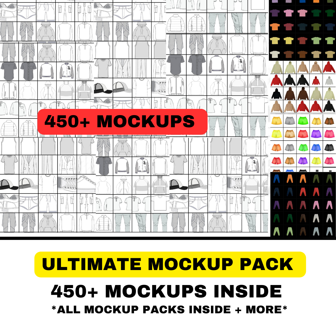 ULTIMATE MOCKUP PACK (450+ MOCKUPS)